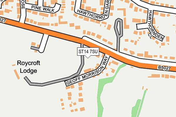 ST14 7SU map - OS OpenMap – Local (Ordnance Survey) ST14 7SU map - OS OpenMap – Local (Ordnance Survey)