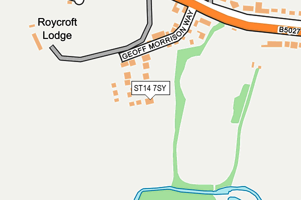 ST14 7SY map - OS OpenMap – Local (Ordnance Survey) ST14 7SY map - OS OpenMap – Local (Ordnance Survey)