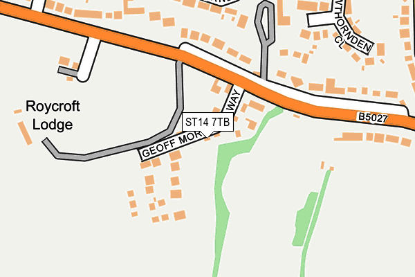 ST14 7TB map - OS OpenMap – Local (Ordnance Survey) ST14 7TB map - OS OpenMap – Local (Ordnance Survey)