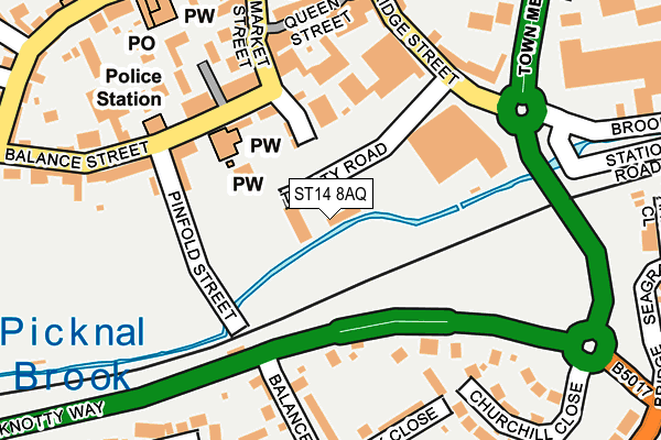 ST14 8AQ map - OS OpenMap – Local (Ordnance Survey) ST14 8AQ map - OS OpenMap – Local (Ordnance Survey)