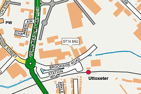 ST14 8AU map - OS OpenMap – Local (Ordnance Survey) ST14 8AU map - OS OpenMap – Local (Ordnance Survey)