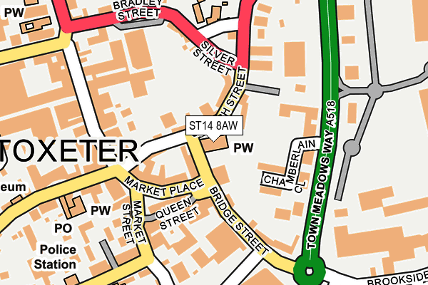 ST14 8AW map - OS OpenMap – Local (Ordnance Survey) ST14 8AW map - OS OpenMap – Local (Ordnance Survey)