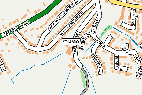 ST14 8DQ map - OS OpenMap – Local (Ordnance Survey) ST14 8DQ map - OS OpenMap – Local (Ordnance Survey)