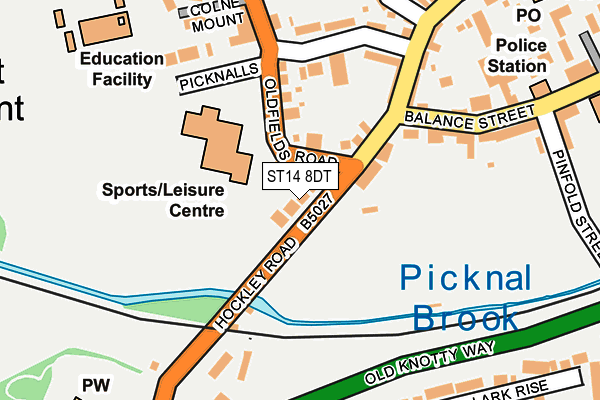 ST14 8DT map - OS OpenMap – Local (Ordnance Survey) ST14 8DT map - OS OpenMap – Local (Ordnance Survey)