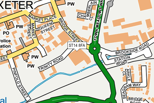 ST14 8FA map - OS OpenMap – Local (Ordnance Survey) ST14 8FA map - OS OpenMap – Local (Ordnance Survey)