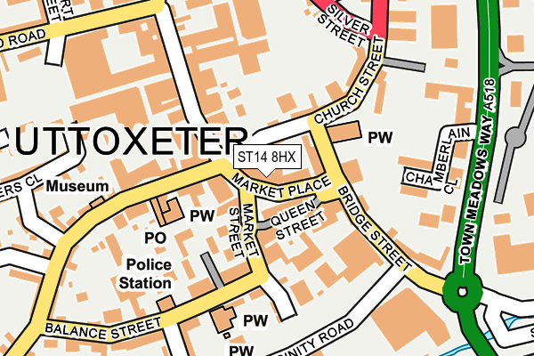 ST14 8HX map - OS OpenMap – Local (Ordnance Survey) ST14 8HX map - OS OpenMap – Local (Ordnance Survey)