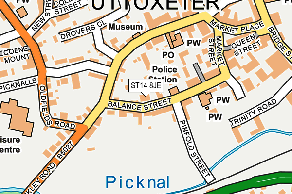 ST14 8JE map - OS OpenMap – Local (Ordnance Survey) ST14 8JE map - OS OpenMap – Local (Ordnance Survey)