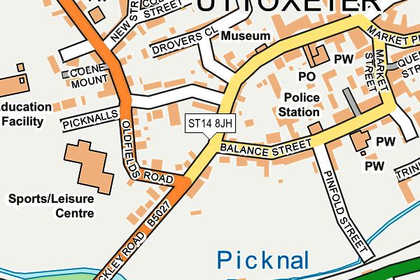 ST14 8JH map - OS OpenMap – Local (Ordnance Survey) ST14 8JH map - OS OpenMap – Local (Ordnance Survey)