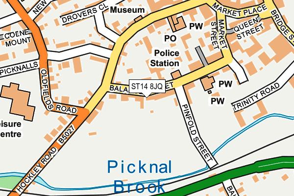 ST14 8JQ map - OS OpenMap – Local (Ordnance Survey) ST14 8JQ map - OS OpenMap – Local (Ordnance Survey)