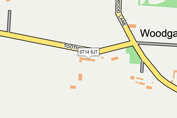ST14 8JT map - OS OpenMap – Local (Ordnance Survey) ST14 8JT map - OS OpenMap – Local (Ordnance Survey)