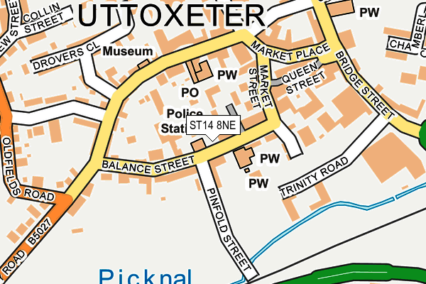 ST14 8NE map - OS OpenMap – Local (Ordnance Survey) ST14 8NE map - OS OpenMap – Local (Ordnance Survey)