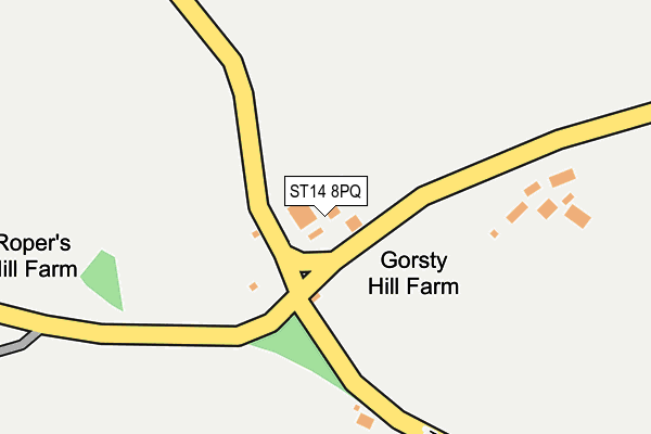 ST14 8PQ map - OS OpenMap – Local (Ordnance Survey) ST14 8PQ map - OS OpenMap – Local (Ordnance Survey)