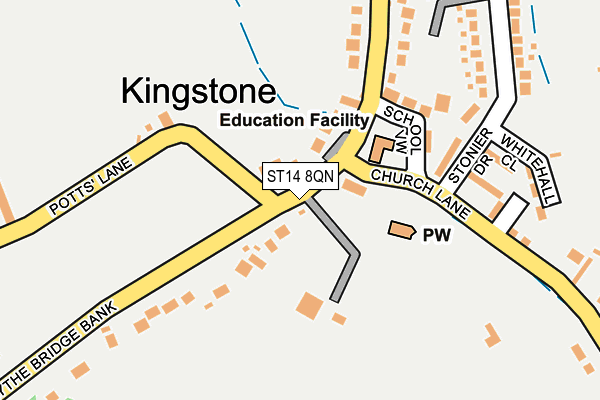 ST14 8QN map - OS OpenMap – Local (Ordnance Survey)