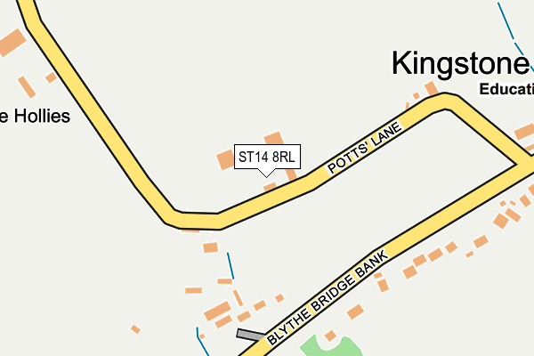 ST14 8RL map - OS OpenMap – Local (Ordnance Survey)