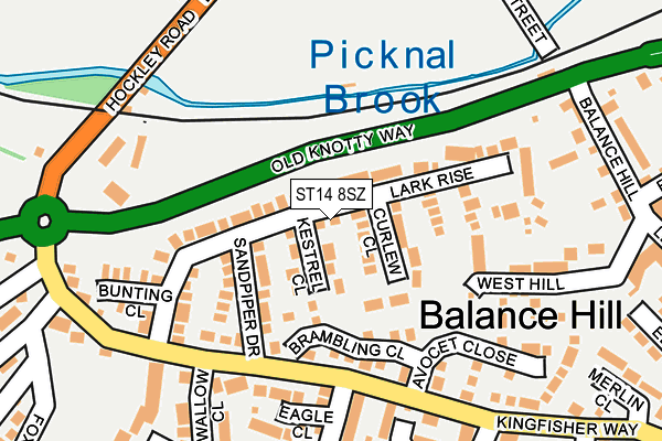 ST14 8SZ map - OS OpenMap – Local (Ordnance Survey) ST14 8SZ map - OS OpenMap – Local (Ordnance Survey)