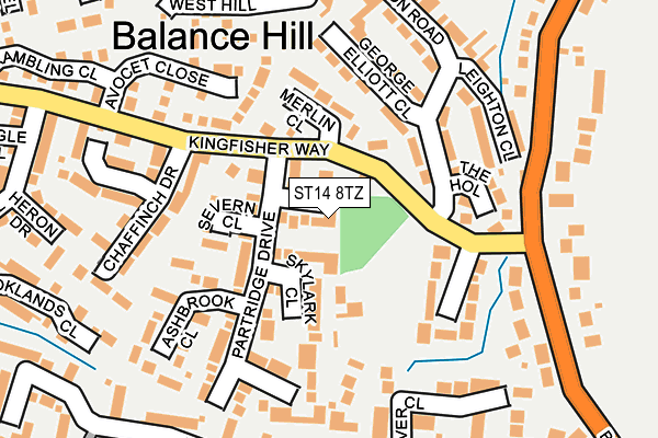 ST14 8TZ map - OS OpenMap – Local (Ordnance Survey) ST14 8TZ map - OS OpenMap – Local (Ordnance Survey)