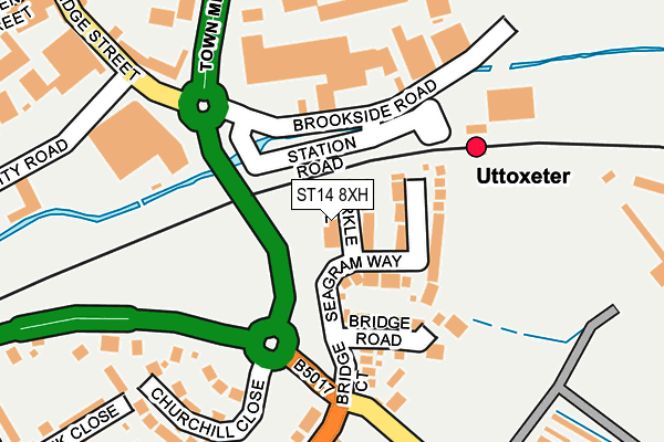 ST14 8XH map - OS OpenMap – Local (Ordnance Survey)