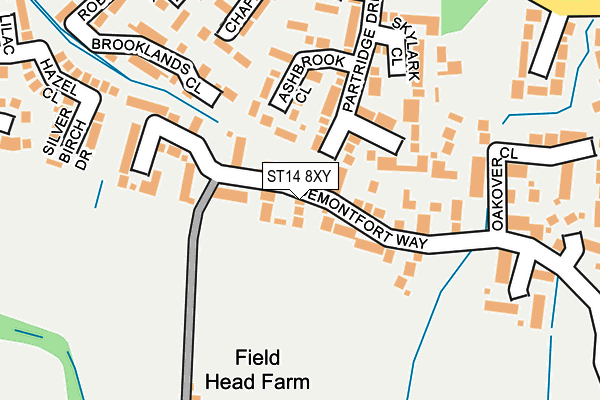 ST14 8XY map - OS OpenMap – Local (Ordnance Survey) ST14 8XY map - OS OpenMap – Local (Ordnance Survey)