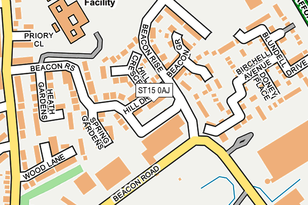 ST15 0AJ map - OS OpenMap – Local (Ordnance Survey) ST15 0AJ map - OS OpenMap – Local (Ordnance Survey)