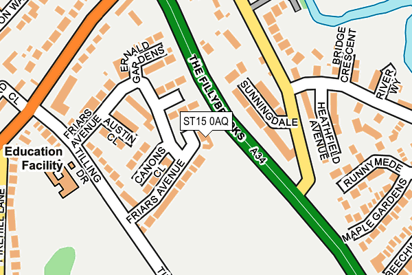 ST15 0AQ map - OS OpenMap – Local (Ordnance Survey) ST15 0AQ map - OS OpenMap – Local (Ordnance Survey)