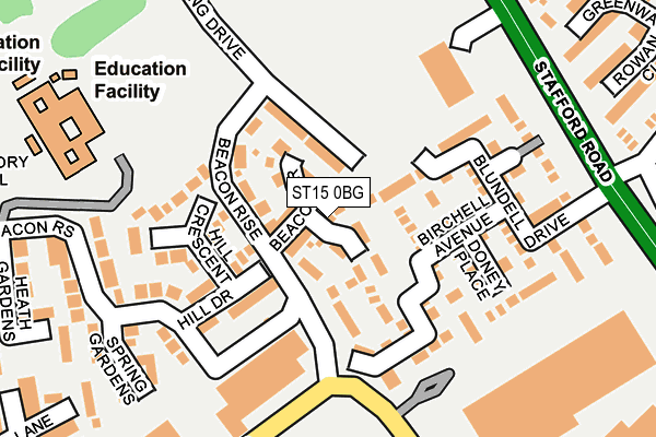ST15 0BG map - OS OpenMap – Local (Ordnance Survey) ST15 0BG map - OS OpenMap – Local (Ordnance Survey)
