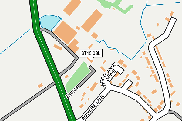 ST15 0BL map - OS OpenMap – Local (Ordnance Survey) ST15 0BL map - OS OpenMap – Local (Ordnance Survey)