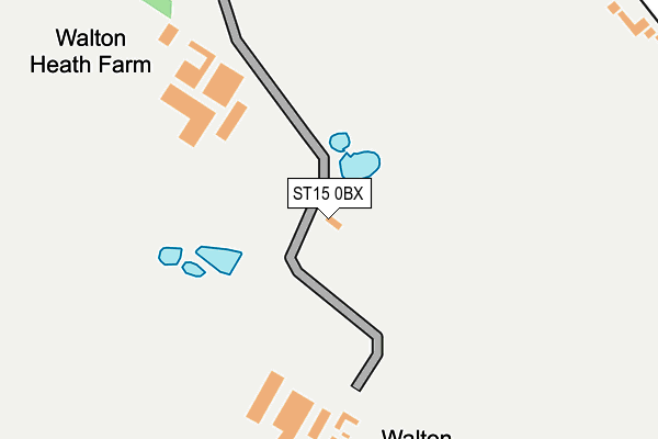 ST15 0BX map - OS OpenMap – Local (Ordnance Survey) ST15 0BX map - OS OpenMap – Local (Ordnance Survey)