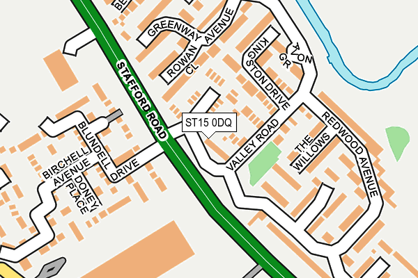 ST15 0DQ map - OS OpenMap – Local (Ordnance Survey) ST15 0DQ map - OS OpenMap – Local (Ordnance Survey)