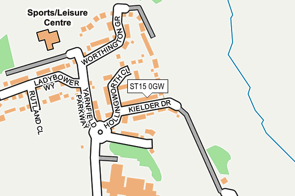 ST15 0GW map - OS OpenMap – Local (Ordnance Survey) ST15 0GW map - OS OpenMap – Local (Ordnance Survey)