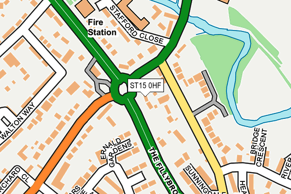 ST15 0HF map - OS OpenMap – Local (Ordnance Survey) ST15 0HF map - OS OpenMap – Local (Ordnance Survey)