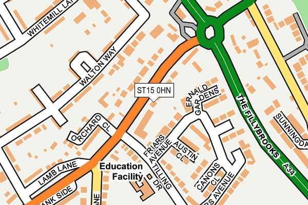 ST15 0HN map - OS OpenMap – Local (Ordnance Survey) ST15 0HN map - OS OpenMap – Local (Ordnance Survey)