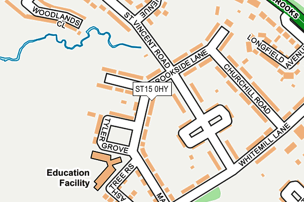 ST15 0HY map - OS OpenMap – Local (Ordnance Survey) ST15 0HY map - OS OpenMap – Local (Ordnance Survey)