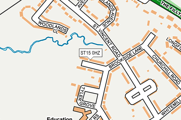 ST15 0HZ map - OS OpenMap – Local (Ordnance Survey) ST15 0HZ map - OS OpenMap – Local (Ordnance Survey)