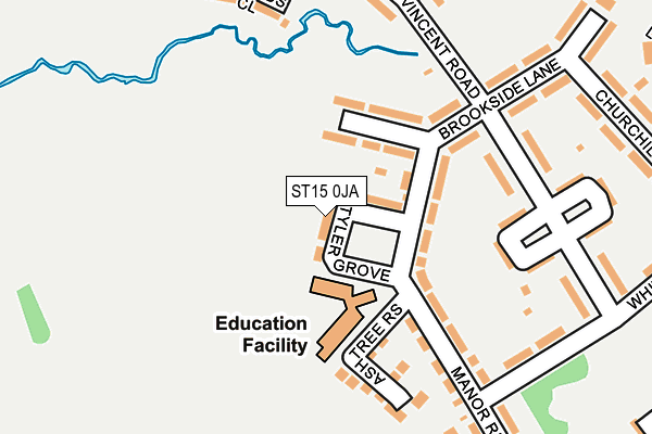ST15 0JA map - OS OpenMap – Local (Ordnance Survey) ST15 0JA map - OS OpenMap – Local (Ordnance Survey)