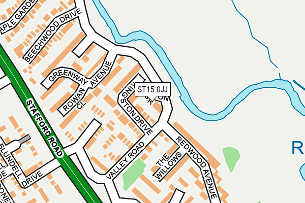 ST15 0JJ map - OS OpenMap – Local (Ordnance Survey) ST15 0JJ map - OS OpenMap – Local (Ordnance Survey)