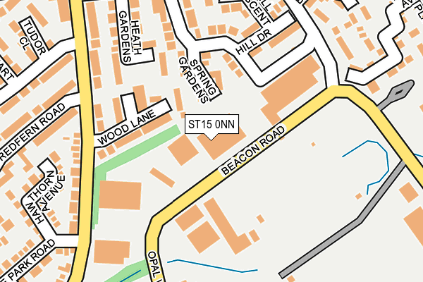ST15 0NN map - OS OpenMap – Local (Ordnance Survey) ST15 0NN map - OS OpenMap – Local (Ordnance Survey)