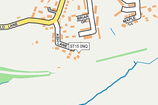 ST15 0NQ map - OS OpenMap – Local (Ordnance Survey) ST15 0NQ map - OS OpenMap – Local (Ordnance Survey)