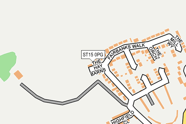 ST15 0PG map - OS OpenMap – Local (Ordnance Survey) ST15 0PG map - OS OpenMap – Local (Ordnance Survey)