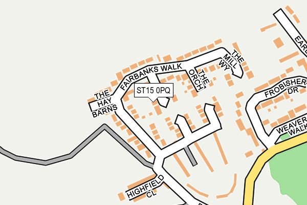 ST15 0PQ map - OS OpenMap – Local (Ordnance Survey) ST15 0PQ map - OS OpenMap – Local (Ordnance Survey)