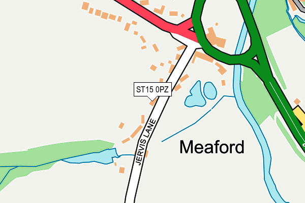 ST15 0PZ map - OS OpenMap – Local (Ordnance Survey) ST15 0PZ map - OS OpenMap – Local (Ordnance Survey)