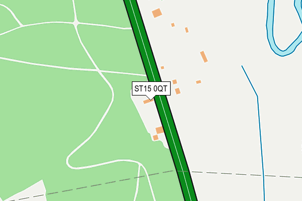 ST15 0QT map - OS OpenMap – Local (Ordnance Survey) ST15 0QT map - OS OpenMap – Local (Ordnance Survey)