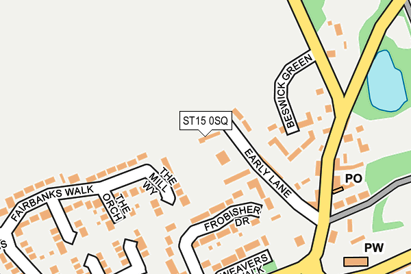 ST15 0SQ map - OS OpenMap – Local (Ordnance Survey) ST15 0SQ map - OS OpenMap – Local (Ordnance Survey)
