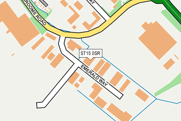 ST15 0SR map - OS OpenMap – Local (Ordnance Survey) ST15 0SR map - OS OpenMap – Local (Ordnance Survey)