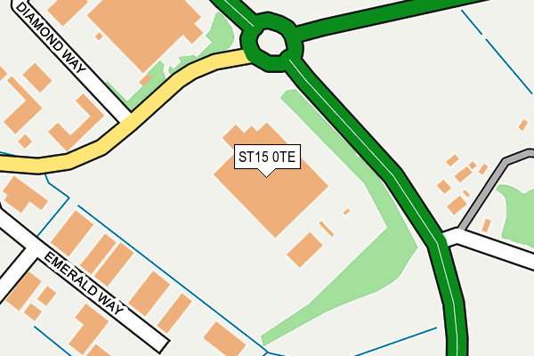 ST15 0TE map - OS OpenMap – Local (Ordnance Survey) ST15 0TE map - OS OpenMap – Local (Ordnance Survey)