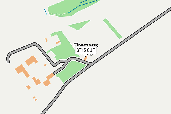 ST15 0UF map - OS OpenMap – Local (Ordnance Survey) ST15 0UF map - OS OpenMap – Local (Ordnance Survey)