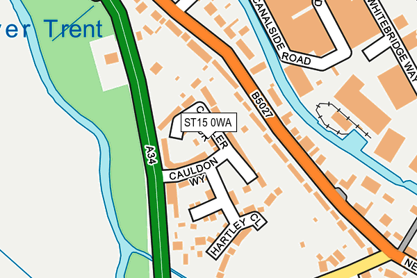 ST15 0WA map - OS OpenMap – Local (Ordnance Survey) ST15 0WA map - OS OpenMap – Local (Ordnance Survey)