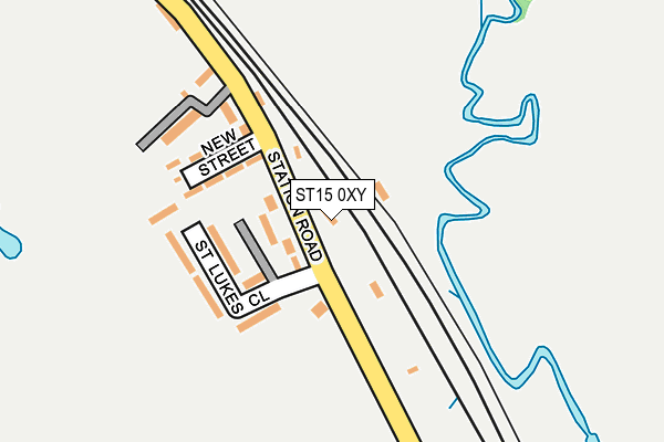 ST15 0XY map - OS OpenMap – Local (Ordnance Survey)