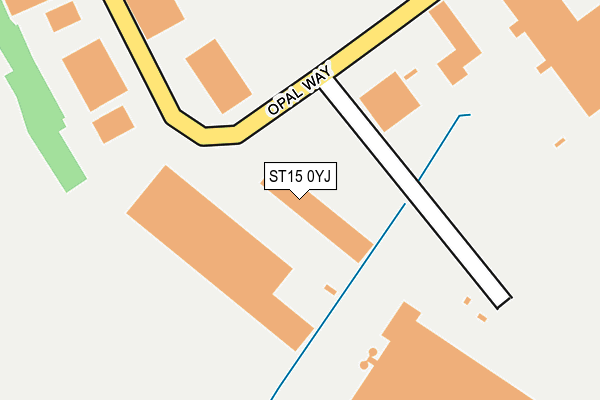 ST15 0YJ map - OS OpenMap – Local (Ordnance Survey) ST15 0YJ map - OS OpenMap – Local (Ordnance Survey)
