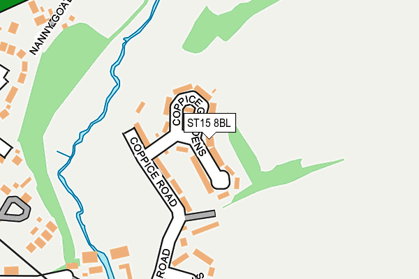 ST15 8BL map - OS OpenMap – Local (Ordnance Survey) ST15 8BL map - OS OpenMap – Local (Ordnance Survey)