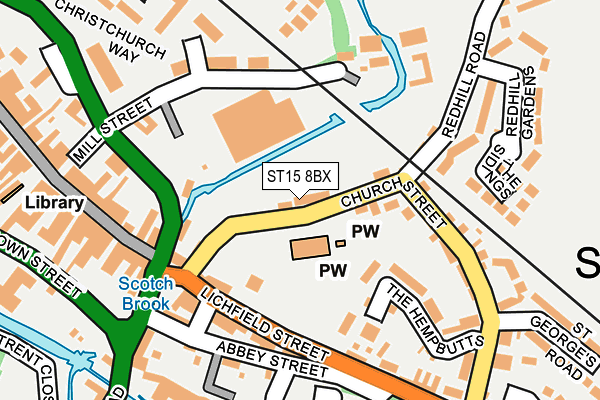ST15 8BX map - OS OpenMap – Local (Ordnance Survey) ST15 8BX map - OS OpenMap – Local (Ordnance Survey)